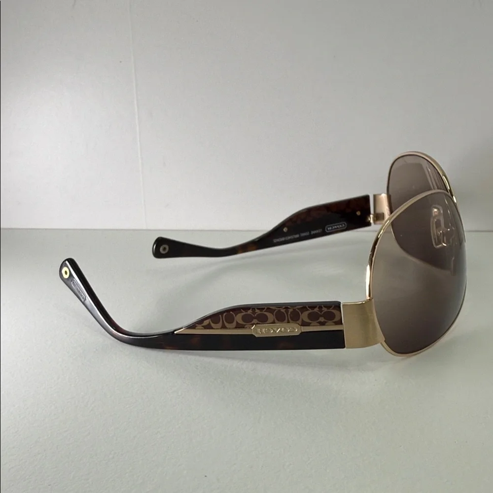 Coach Women's Brown and Gold Sunglasses - Picture 5 of 11